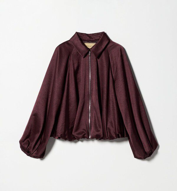 UNITED ARROWS「サテン ボリュームギャザー ブルゾン ‐ウォッシャブル‐」|ブルゾン・スタジャン|