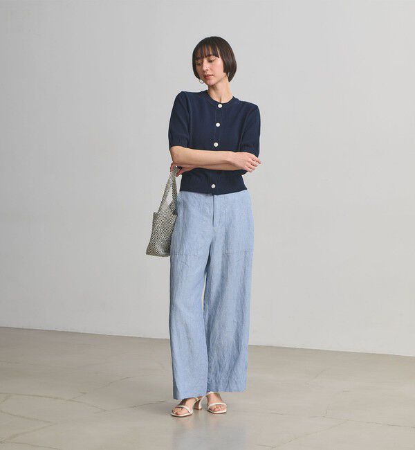 UNITED ARROWS「リネン パッチポケット イージーパンツ ‐ウォッシャブル‐」|チノ|