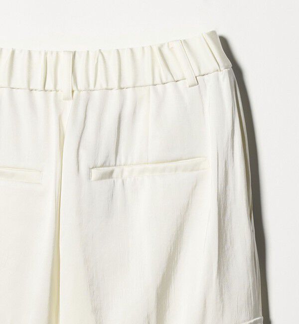 UNITED ARROWS「サテン クリーン ポケット パンツ OFF WHITE ‐ウォッシャブル‐」|カーゴ|