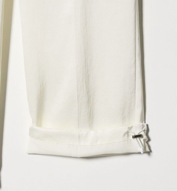 UNITED ARROWS「サテン クリーン ポケット パンツ OFF WHITE ‐ウォッシャブル‐」|カーゴ|