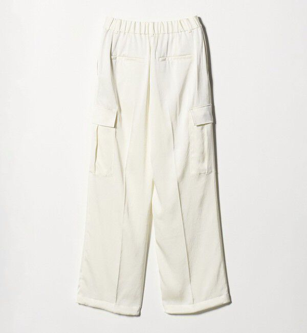 UNITED ARROWS「サテン クリーン ポケット パンツ OFF WHITE ‐ウォッシャブル‐」|カーゴ|