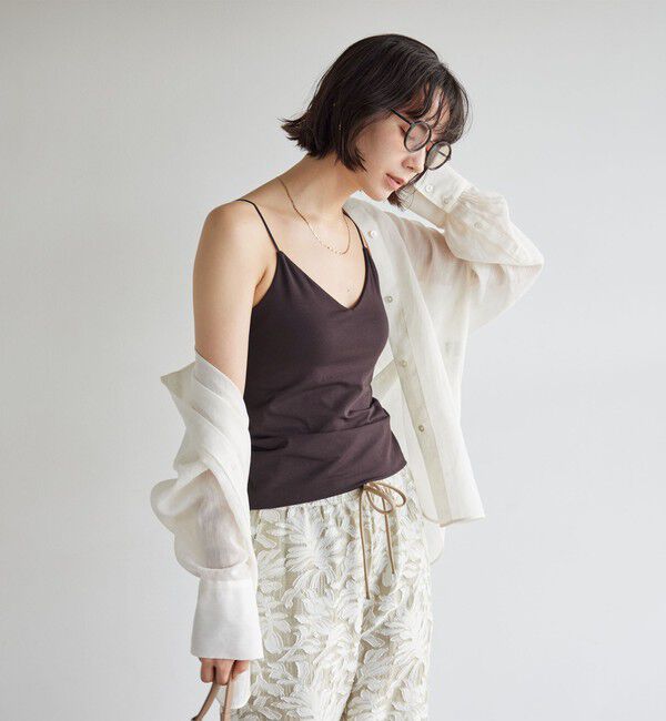 UNITED ARROWS green label relaxing「Vネックキャミソール / カップインナー」|キャミソール|