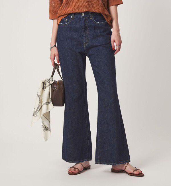 UNITED ARROWS green label relaxing「セミフレア デニム パンツ」|デニム|NAVY