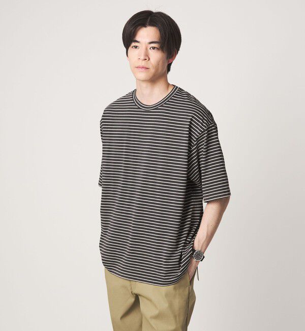 UNITED ARROWS green label relaxing「フェード ボーダー クルーネック 半袖 Tシャツ」|Tシャツ・カットソー|