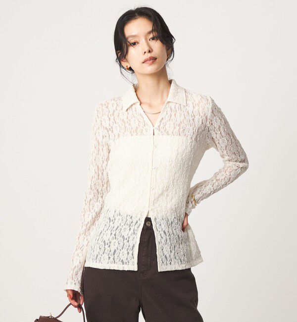 UNITED ARROWS green label relaxing「レース スキッパー カットソー」|Tシャツ・カットソー|