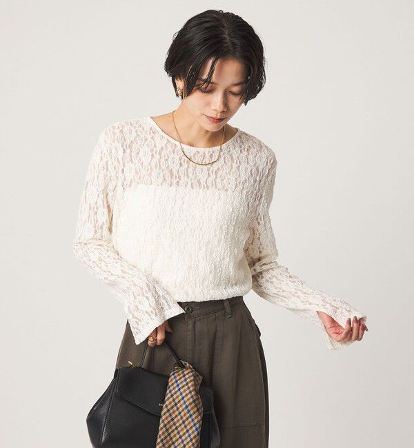 UNITED ARROWS green label relaxing「レース プルオーバー カットソー」|Tシャツ・カットソー|