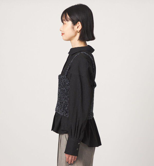 UNITED ARROWS green label relaxing「メタリック ニット キャミソール」|ニット・セーター|