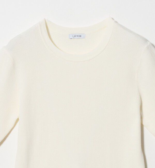 UNITED ARROWS green label relaxing「＜1_OF MINE＞リブ クルーネック 5分袖 ニット プルオーバー マシンウォッシャブル」|ニット・セーター|