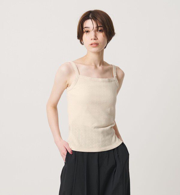 BEAUTY&YOUTH UNITED ARROWS「コットン パターンメッシュ キャミソール」|タンクトップ|NATURAL