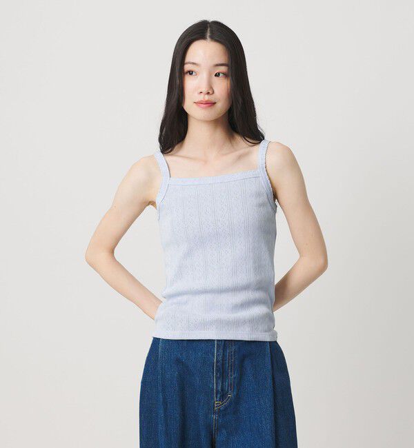 BEAUTY&YOUTH UNITED ARROWS「コットン パターンメッシュ キャミソール」|タンクトップ|
