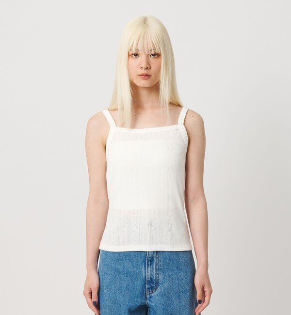 BEAUTY&YOUTH UNITED ARROWS「コットン パターンメッシュ キャミソール」|タンクトップ|