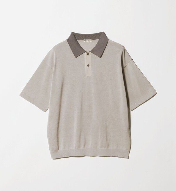 BEAUTY&YOUTH UNITED ARROWS「クレイジーパターン ギマ ショートスリーブ ポロニット ウォッシャブル」|ニット・セーター|