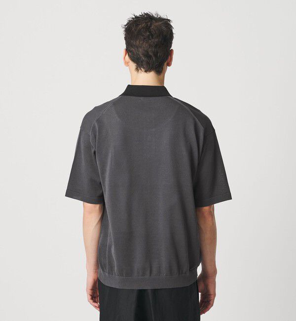 BEAUTY&YOUTH UNITED ARROWS「クレイジーパターン ギマ ショートスリーブ ポロニット ウォッシャブル」|ニット・セーター|
