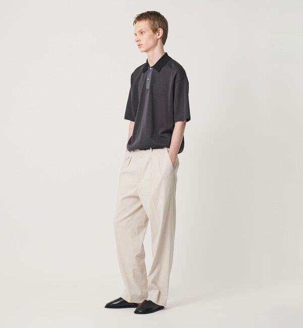 BEAUTY&YOUTH UNITED ARROWS「クレイジーパターン ギマ ショートスリーブ ポロニット ウォッシャブル」|ニット・セーター|