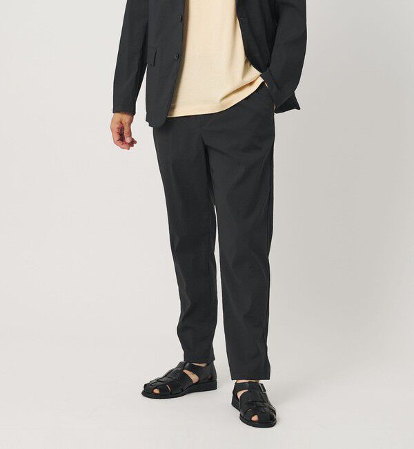 BEAUTY&YOUTH UNITED ARROWS「MIXTURE ナイロン 1プリーツ テーパード パンツ NO.5 ヨコストレッチ 撥水機能 ウォッシャブル セットアッ」|チノ|