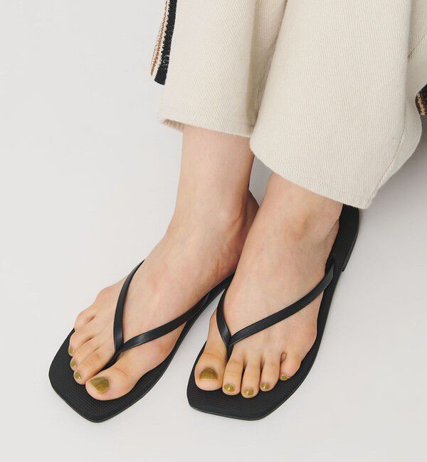 BEAUTY&YOUTH UNITED ARROWS「＜MALVADOS＞スクエアトゥ トング フラットサンダル」|サンダル|