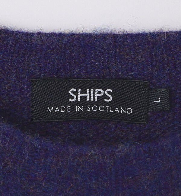 SHIPS「【SHIPS別注】HARLEY OF SCOTLAND: ウール シャギー クルーネック ニット」|ニット・セーター|