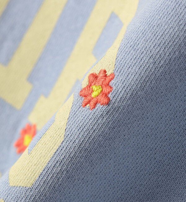 SHIPS KIDS「SHIPS KIDS:140～150cm / カレッジロゴ フラワー 刺繍 スウェット ワンピース」|ワンピース|