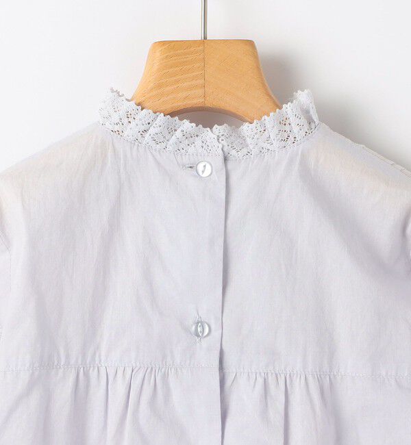 SHIPS KIDS「SHIPS KIDS:100～130cm / ピンタック レース ブラウス」|シャツ・ブラウス|