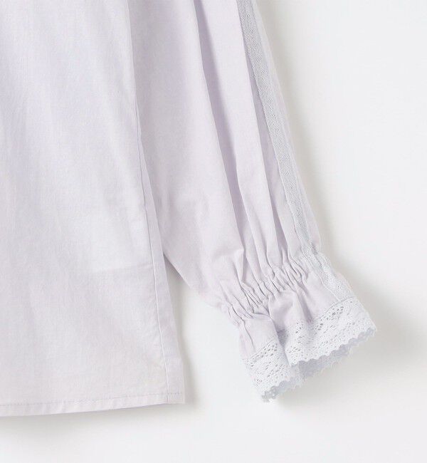 SHIPS KIDS「SHIPS KIDS:100～130cm / ピンタック レース ブラウス」|シャツ・ブラウス|