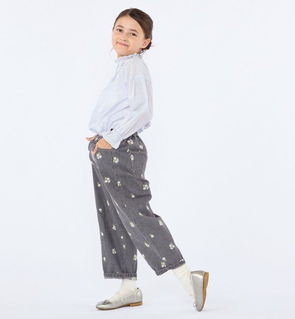 SHIPS KIDS「SHIPS KIDS:100～130cm / ピンタック レース ブラウス」|シャツ・ブラウス|