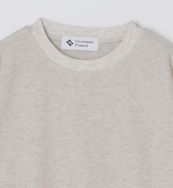 SHIPS「City Ambient Products: ブラッシュド ワッフル ロングスリーブ」|Tシャツ・カットソー|