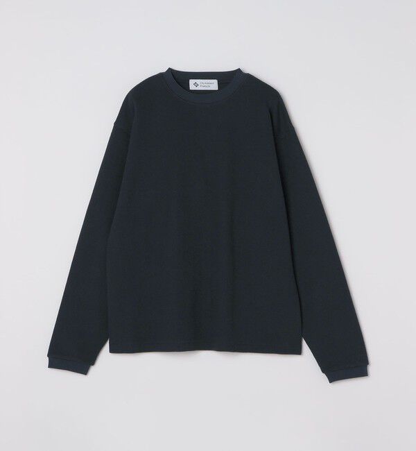 SHIPS「City Ambient Products: ブラッシュド ワッフル ロングスリーブ」|Tシャツ・カットソー|ネイビー