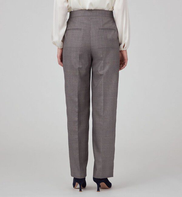 TOMORROWLAND collection「TASMANIAN GLEN CHECK ストレートパンツ」|スラックス|