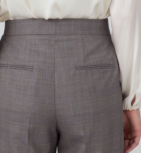 TOMORROWLAND collection「TASMANIAN GLEN CHECK ストレートパンツ」|スラックス|