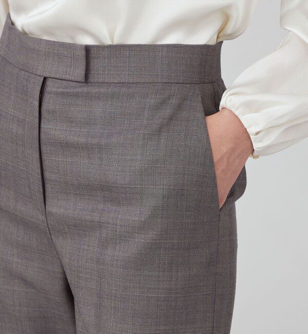 TOMORROWLAND collection「TASMANIAN GLEN CHECK ストレートパンツ」|スラックス|