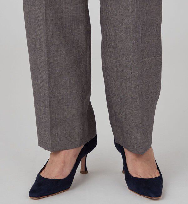 TOMORROWLAND collection「TASMANIAN GLEN CHECK ストレートパンツ」|スラックス|