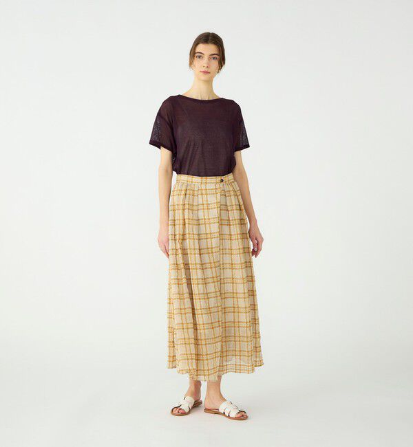 Ballsey「シアープラッド フレアキュロットパンツ」|キュロット|