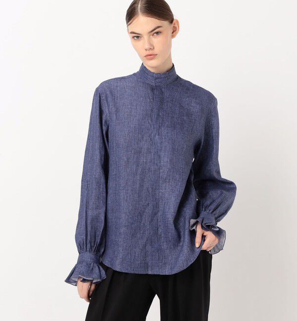 TOMORROWLAND BUYING WEAR「BOURRIENNE BOUDOIR LIN MARINE  リネンブラウス」|シャツ・ブラウス|