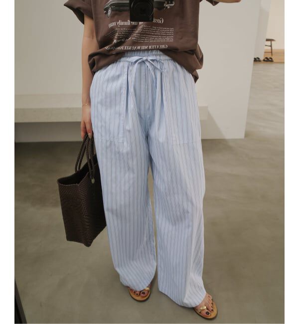 SLOBE IENA「UNIVERSAL OVERALL/ユニバーサルオーバーオール SLOBE別注 パジャマパンツ」|その他|サックスブルー B