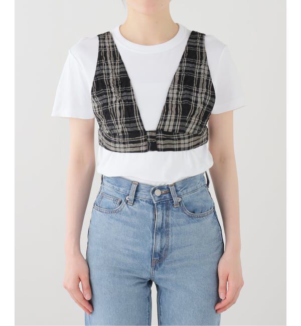 IENA LA BOUCLE「IENA LA BOUCLE キャッチワッシャーチェックビスチェ」|その他|