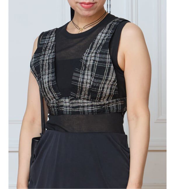 IENA LA BOUCLE「IENA LA BOUCLE キャッチワッシャーチェックビスチェ」|その他|