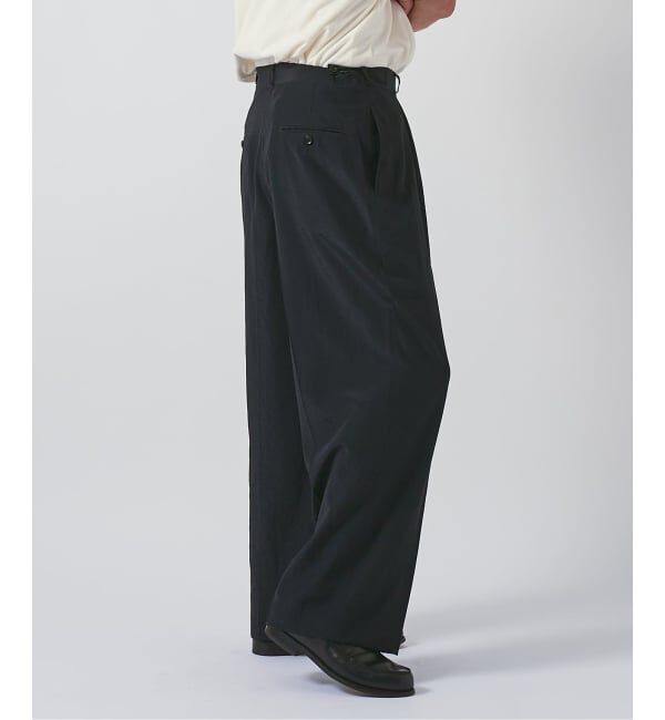 EDIFICE「EDIFICE by Product Twelve リファインド1タックワイドパンツ」|スラックス|