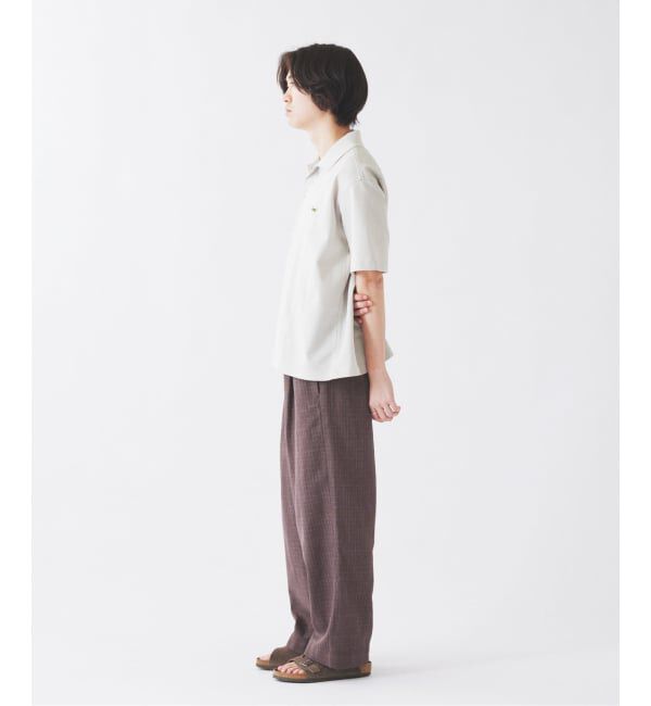 JOURNAL STANDARD relume「コットンリネン カスリ スラブ ワイド イージーパンツ」|スラックス|