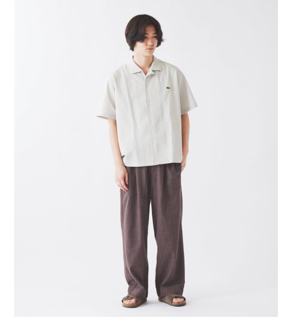 JOURNAL STANDARD relume「コットンリネン カスリ スラブ ワイド イージーパンツ」|スラックス|