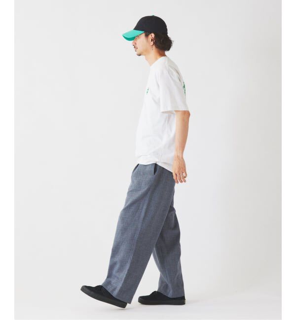 JOURNAL STANDARD relume「コットンリネン カスリ スラブ ワイド イージーパンツ」|スラックス|