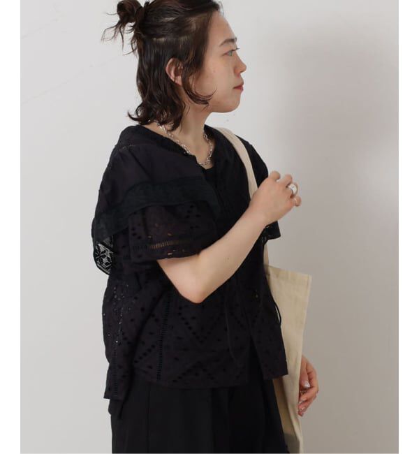 journal standard luxe「カットワークレースMIX フリルブラウス」|シャツ・ブラウス|
