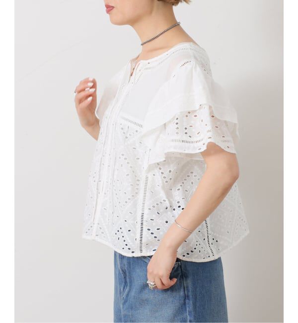 journal standard luxe「カットワークレースMIX フリルブラウス」|シャツ・ブラウス|
