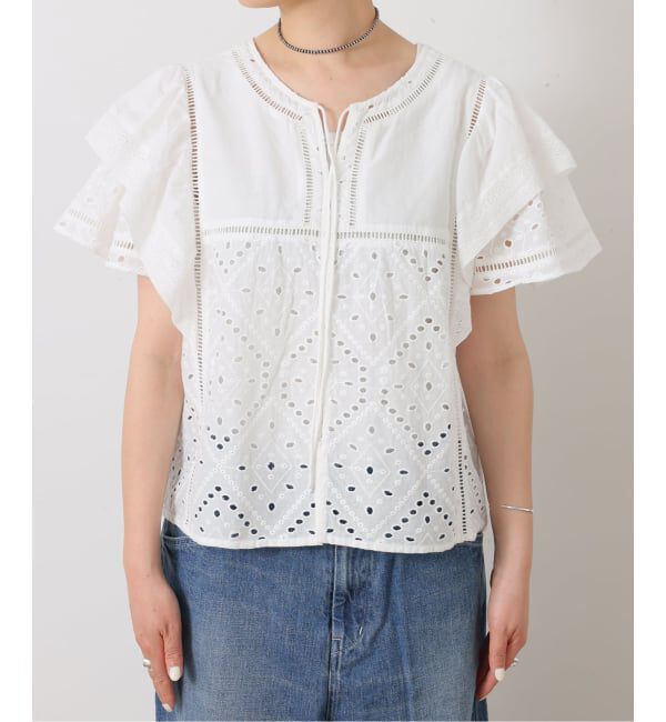 journal standard luxe「カットワークレースMIX フリルブラウス」|シャツ・ブラウス|