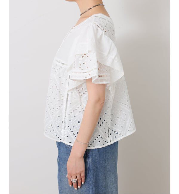 journal standard luxe「カットワークレースMIX フリルブラウス」|シャツ・ブラウス|