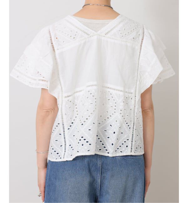 journal standard luxe「カットワークレースMIX フリルブラウス」|シャツ・ブラウス|