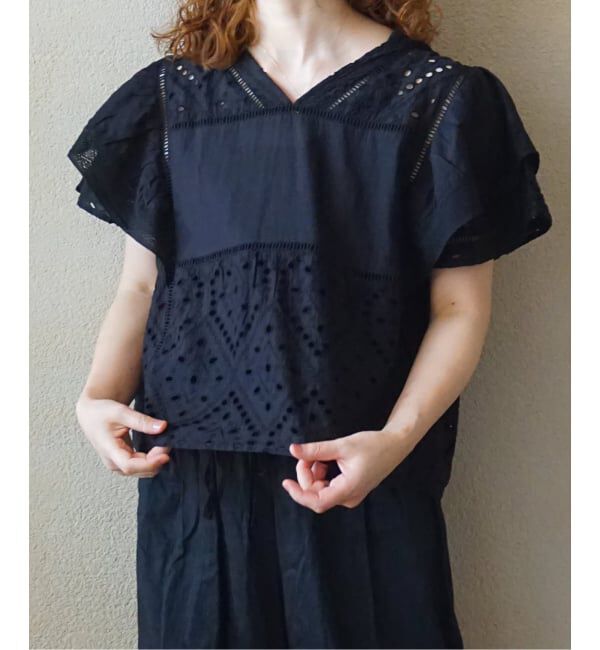 journal standard luxe「カットワークレースMIX フリルブラウス」|シャツ・ブラウス|