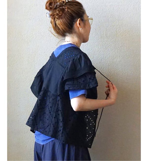 journal standard luxe「カットワークレースMIX フリルブラウス」|シャツ・ブラウス|