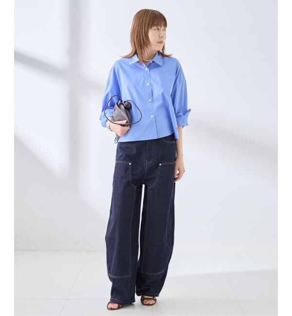 journal standard L'essage「ダブルニーワイドデニムパンツ」|デニム|