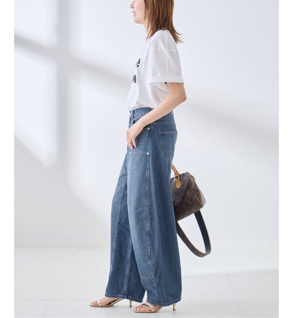 journal standard L'essage「ダブルニーワイドデニムパンツ」|デニム|