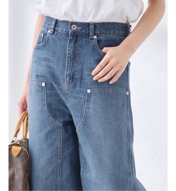 journal standard L'essage「ダブルニーワイドデニムパンツ」|デニム|